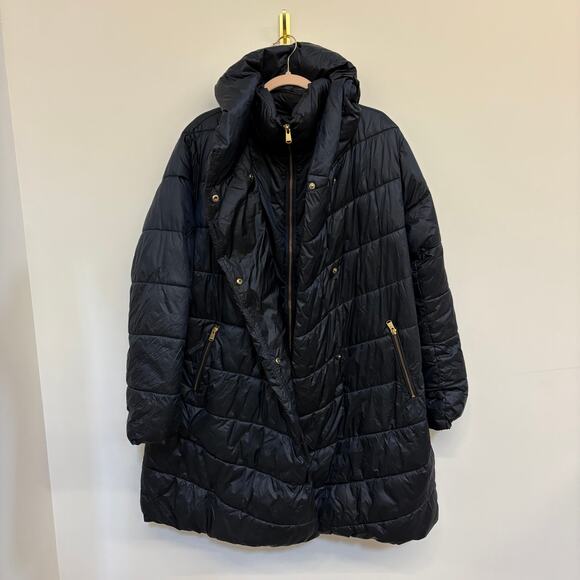 Barbour Coat Orchy Hooded Quilted Navy Winter Puffer Coat Women’s Plus Size 1X - Picture 2 of 12